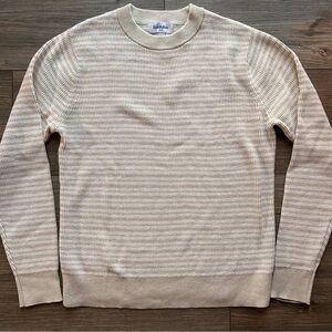 Crew neck sweater in beige/cream/tan